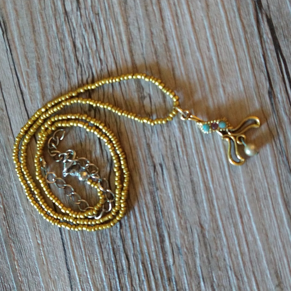 Vintage Brass Bead Necklace